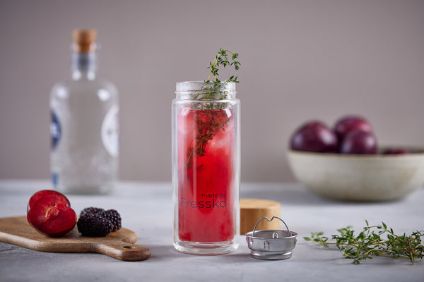 Blackberry + Thyme Margarita in a Fressko flask 