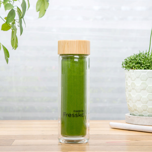 Super Green Smoothie in a Fressko Original Range Glass Flask