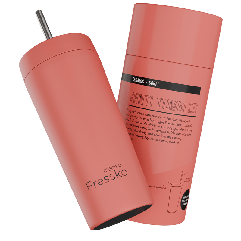 Venti Tumbler | Coral | Ceramic | 600ml/20oz MBF AUS