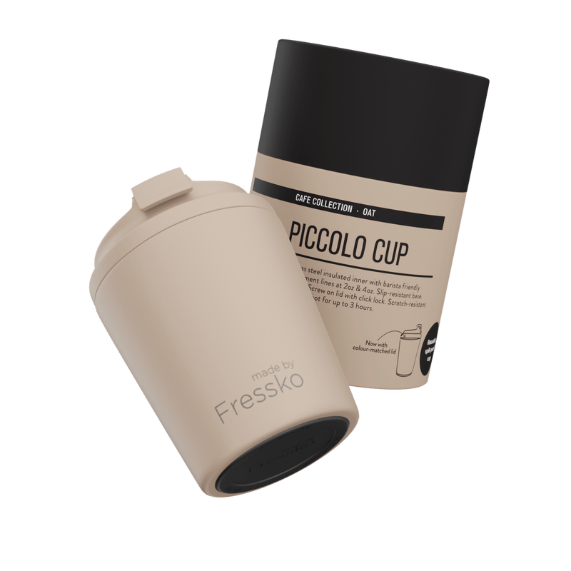 Reusable Cup | Piccolo | Oat | Stainless Steel | 118ml/4oz Made By Fressko Coffee cup