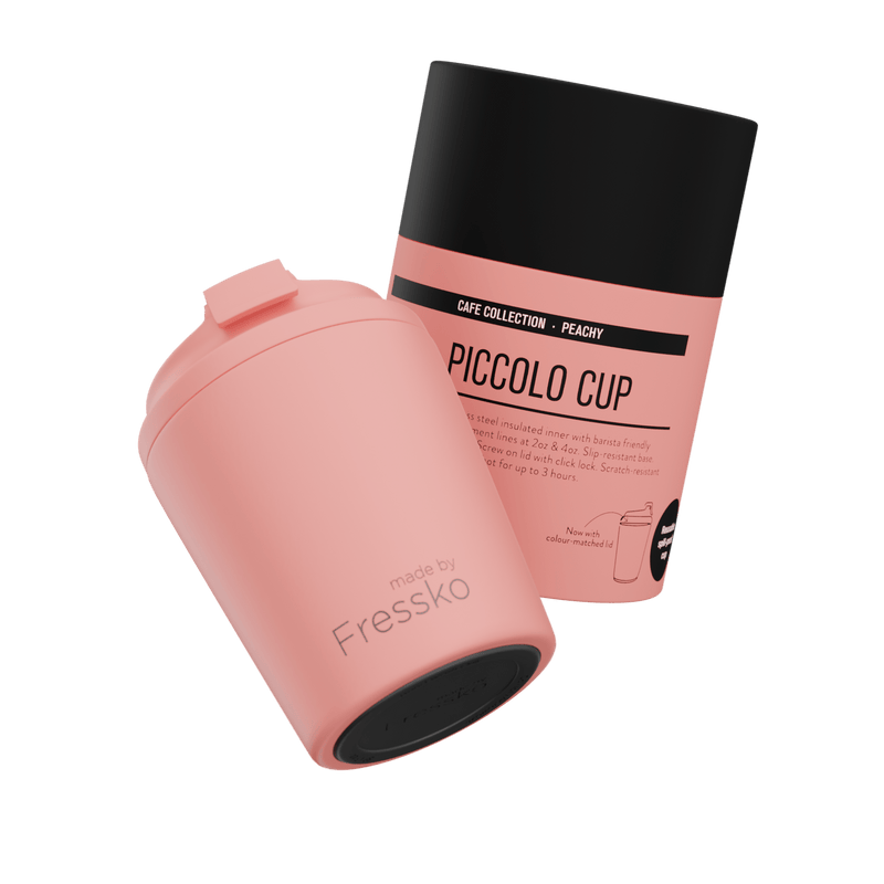 Reusable Cup | Piccolo | Peachy | Stainless Steel | 118ml/4oz Made By Fressko Coffee cup