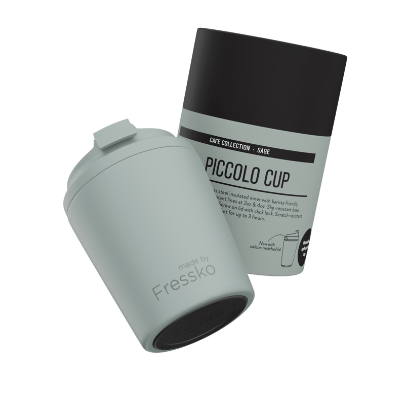 Reusable Cup | Piccolo | Sage | Stainless Steel | 118ml/4oz Made By Fressko Coffee cup